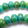 Breathtaking Forest Green Turquoise Rondelle Beads