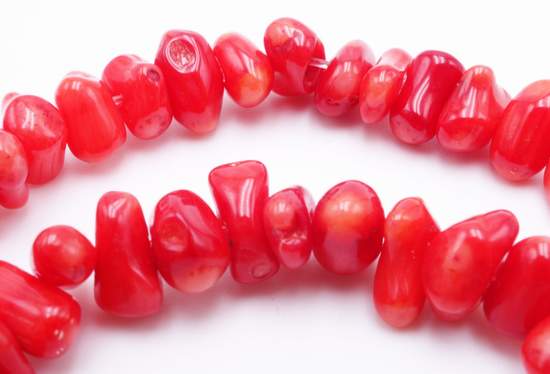 110 Seductive Red Orange Sea Bamboo Coral Small Branch Beads