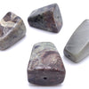 5 Dazzling Rounded Trapezoid Silver Mist Jasper Beads - Large 18mm