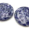 Classic 2 Huge Denim Blue Sodalite Button Beads