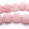 Beautiful Peach Pink Frosted 8mm Matte Quartz Beads