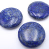 3 Lovely 21mm Natural Blue Lapis Pyrite Button Beads