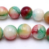 Vibrant 8mm Multi Colour  Malay Jade Beads