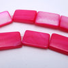 Seductive Hot Pink Flat Rectangle Shell Beads