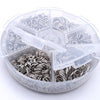 Bumper Box of 1,600 Assorted Size Jump Rings - 6 Different
