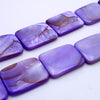 Intimate Lavender Periwinkle Rectangle Shell Beads