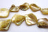 Glamorous Daffodil Yellow Shell Nuggets Beads