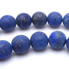 Rich Frosted Royal Blue Lapis 6mm Beads
