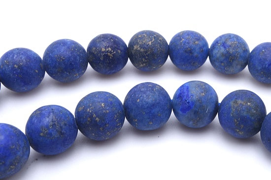 Rich Frosted Royal Blue Lapis 6mm Beads