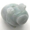 Lucky Hand-Carved Chinese White Jade Pig Pendant, One-of-a-Kind