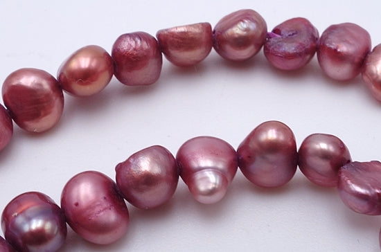 Beautiful Mauve Biwa Fresh Water Pearls