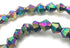 Faceted Electroplated 4mm Bicone Rainbow AB Glass Beads