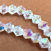 Faceted Electroplated 3.5mm Bicone AB Clear White Glass Beads