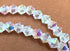 Faceted Electroplated 3.5mm Bicone AB Clear White Glass Beads