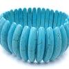 Chunky Fit Blue Howlite Turquoise Crescent-Moon Bracelet