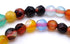 Faceted Mixed Colour Carnelian Agate Beads