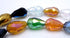 Faceted Large Teardrops Mixed Colour  Glass Bead String