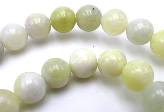 Beautiful Natural Pale Green 6mm New Jade Beads