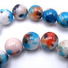 Beautiful 8mm Multi Colour Mashan Jade Beads