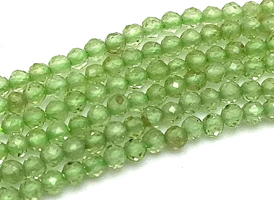 215 Faceted Natural 2mm or 3mm Peridot Beads