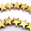 88 Beautiful Gold Hematite Star Beads