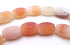 Matte Cracked Peach Agate Barrel Beads - 12mm x 9mm