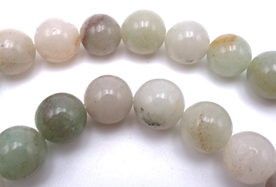 Natural Pale Tea Green Jade Beads - 6mm or 8mm