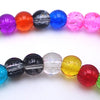 Bright Rainbow Colours Crackle Crystal Summer Beads - 4mm