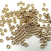 30 Tiny Gold Surgical Stainless Steel Crimp Beads, Rondelle -1.9mm, Hole: 1mm