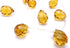 12 Golden Yellow Faceted Teardrop Glass Beads