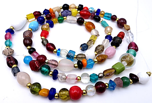 Moroccan Tribal Berber Rainbow Nugget Beads - Mixed Shape & Colour