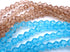 Sparkling Faceted 4mm Bicone Glass Beads - Sky-Blue or Tortilla-Brown