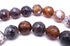 Enchanting 10mm Cinnamon-Brown & Grey Faceted Agate Beads