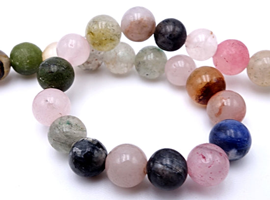 Beautiful 6mm Mixed Natural Semi-Precious Stone Beads