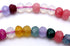 Faceted Multi Colour Mixed Stone Quartz Rondelle Beads