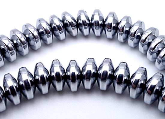 Beautiful Silver Hematite Rondelle Beads
