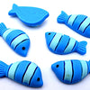 Beautiful Sky-Blue Flat Back Fish Cabochon Beads