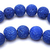 Lovely Matte Royal Blue Lava 8mm Beads