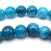 Unusual Deep Ocean Blue 6mm Jade Beads