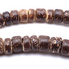 124 Waxed Dark-Chocolate Natural Coconut-Shell Heishi Beads