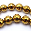 Slick Shiny Gold Hematite Beads - 4mm or 6mm