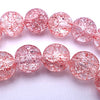 Dazzling Blush Pink Crackle Quartz 8mm Beads
