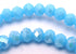 Aqua-Blue Opaque Faceted 4mm Diamond-Cut Glass Beads