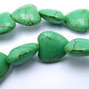 Passionate Sea-Green Howlite Heart Beads