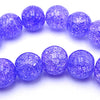 Dramatic Violet 8mm Crackle Crystal Beads