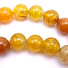 Golden Yellow Dragon's Vein Agate Beads