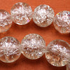 Gleaming Clear Crackle Glass Beads - 8mm