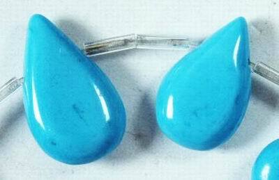 Blue Turquoise Teardrop Bead String