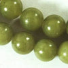 Rich Olive-Green Taiwan Jade Bead Strand - 4mm, 6mm, 8mm or 10mm
