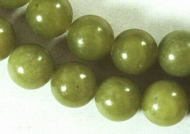 Rich Olive-Green Taiwan Jade Bead Strand - 4mm, 6mm, 8mm or 10mm